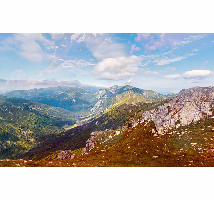 Panorámás hegyi kilátás falfestmények - TenStickers