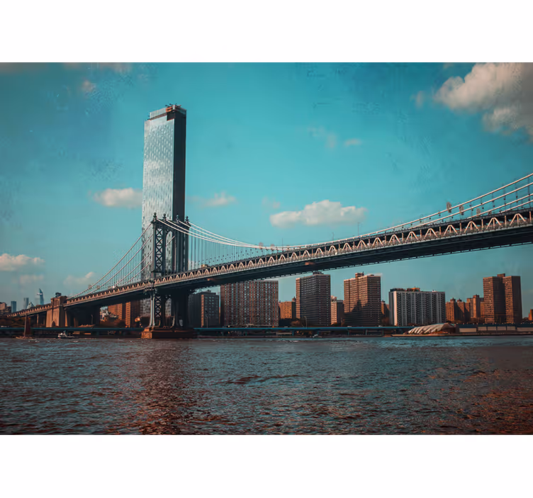 Brooklyn híd perspektívája New york falfestmények - TenStickers