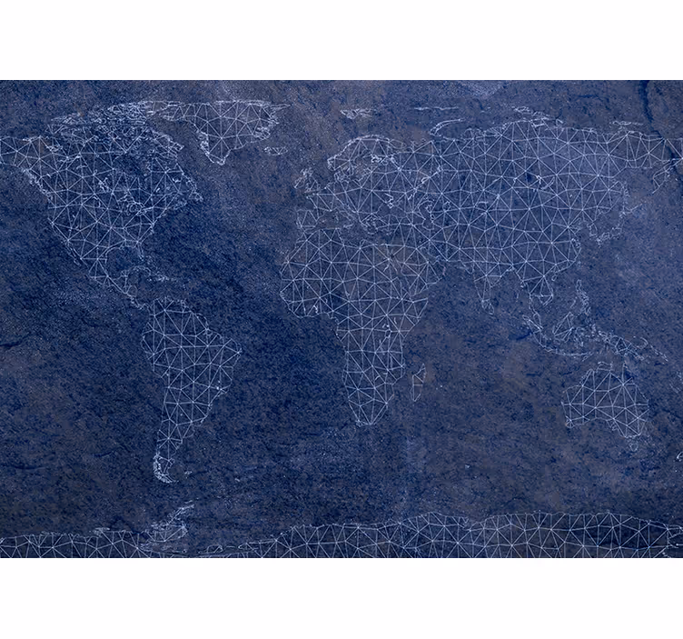 Geometrikus világkép Világtérkép falfestmény - TenStickers