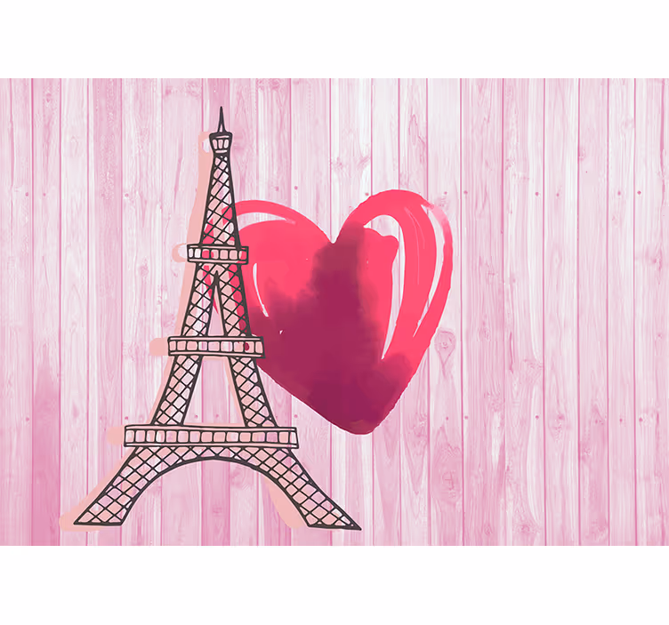 Eiffel-torony romantikus tapéta fotó - TenStickers