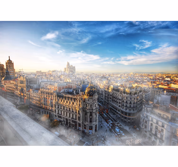 Madridi falfestmények - madrid városképe - TenStickers