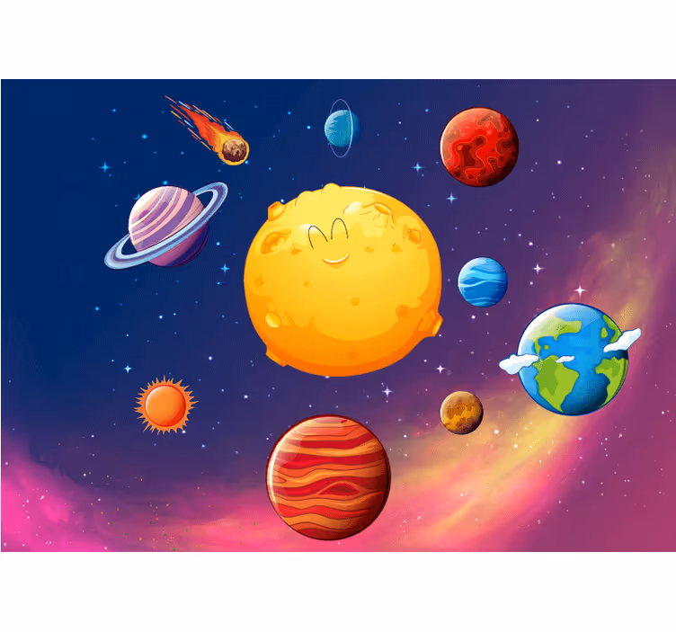 Naprendszer gyerekeknek gyerek fototapéta - TenStickers