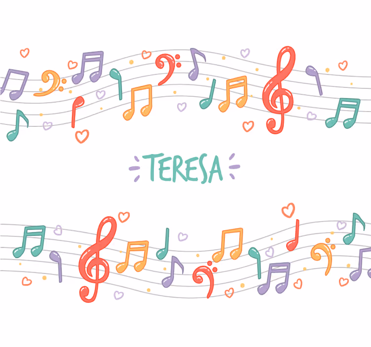 Zenei témájú falfestmények zenei jegyek dallama - TenStickers