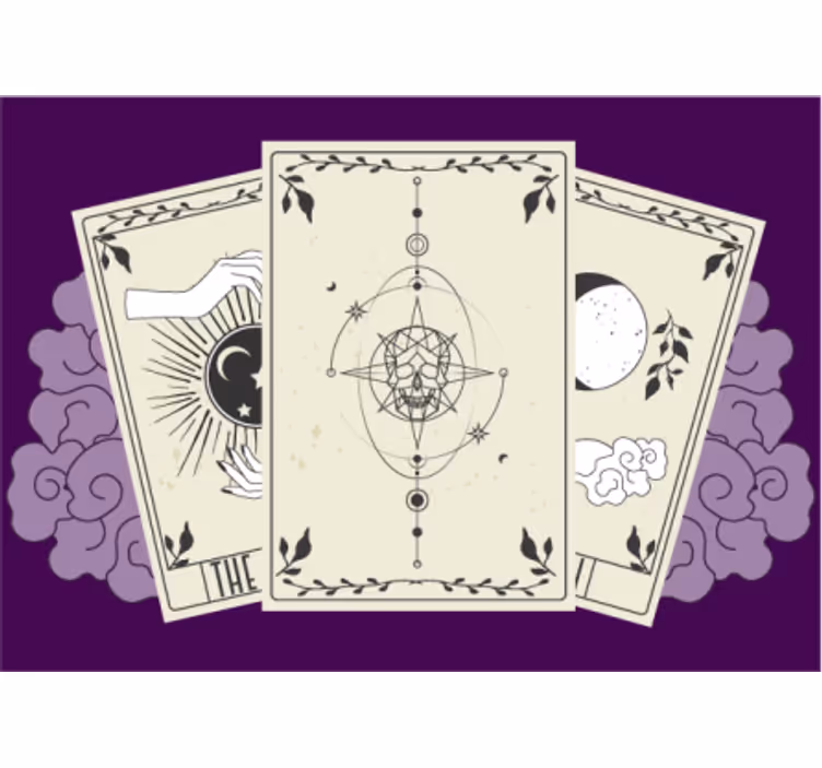 Tarot kártya as és a koponyák falfestményével - TenStickers