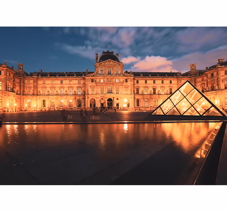 Városi falfestmény louvre piramis Éjjel - TenStickers
