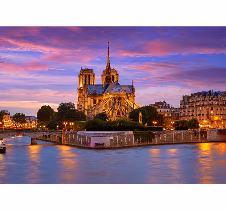 Párizsi falfestmények notre dame bazilika - TenStickers