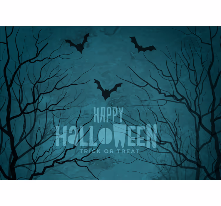 Hátborzongató éjszakai denevérek Falfestmények Halloween - TenStickers