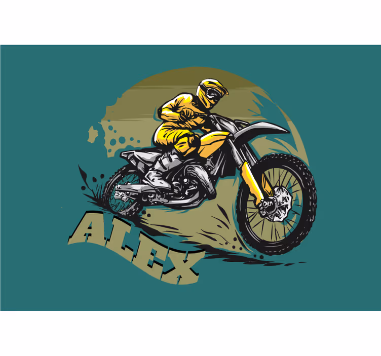 Motocross versenyző akció jármű falfestmények - TenStickers