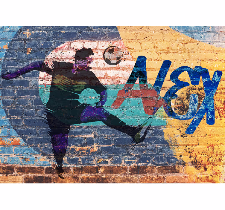 Színes foci graffiti tizenéves fototapéta - TenStickers