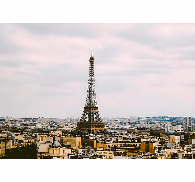 Eiffel-torony párizs falfestményének közepén - TenStickers