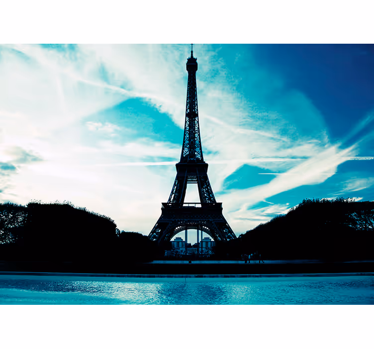 Eiffel-torony körvonalai Párizsi falfestmények - TenStickers