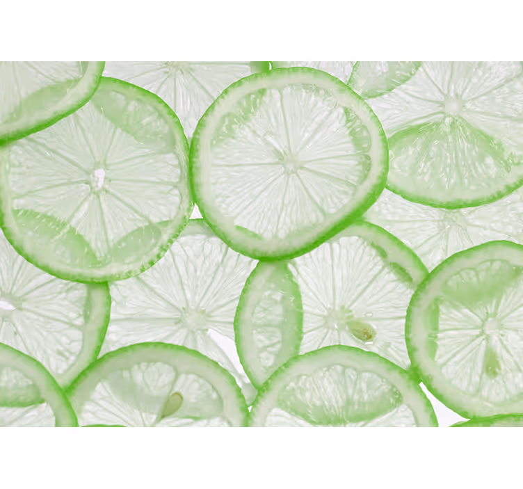 Friss lime szeletek más virág falfestmények - TenStickers