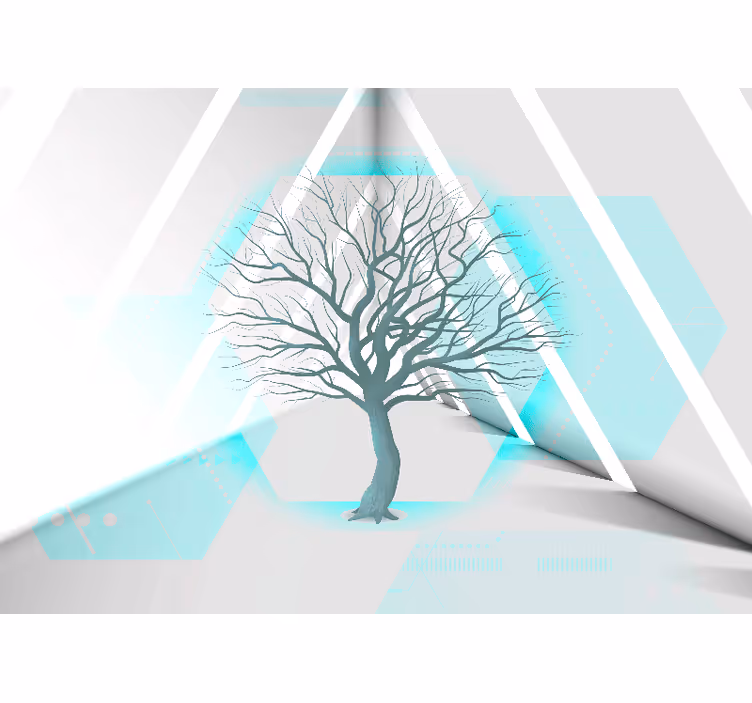 Geometrikus fa design Fák falfestmények - TenStickers