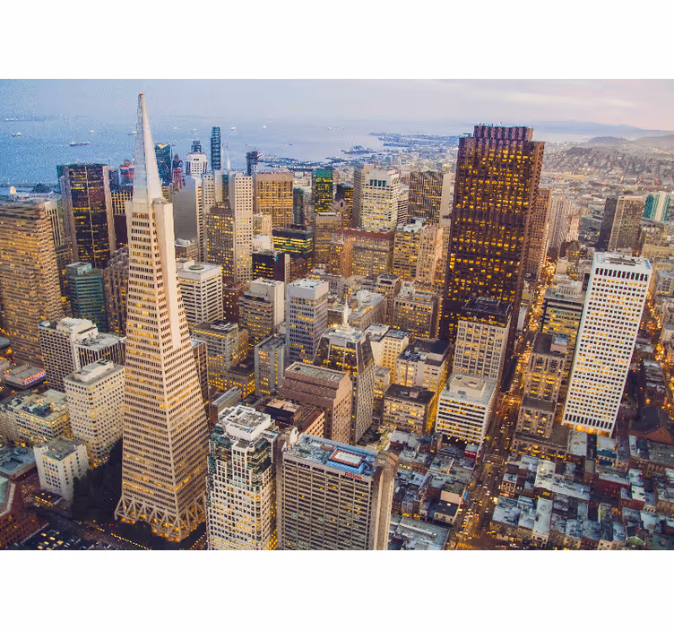 San francisco látkép városi falfestmény - TenStickers