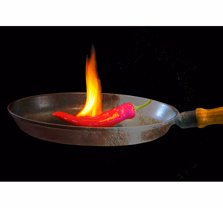 Tüzes chili paprika Fotomural Konyha - TenStickers