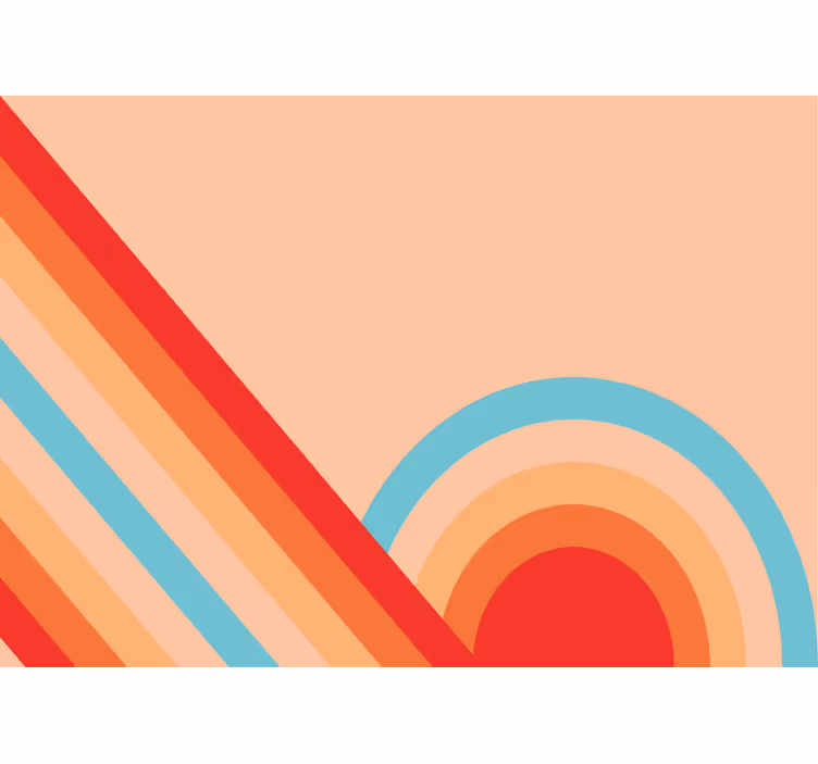 Retro geometrikus minták textúra és a minta falfestmények - TenStickers