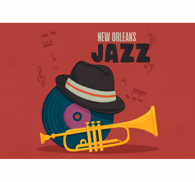 New orleans jazz zenei jegyzetek falfestmény - TenStickers