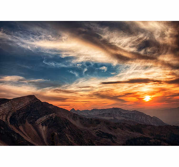 Grand mountain dusk hegyi falfestmények - TenStickers
