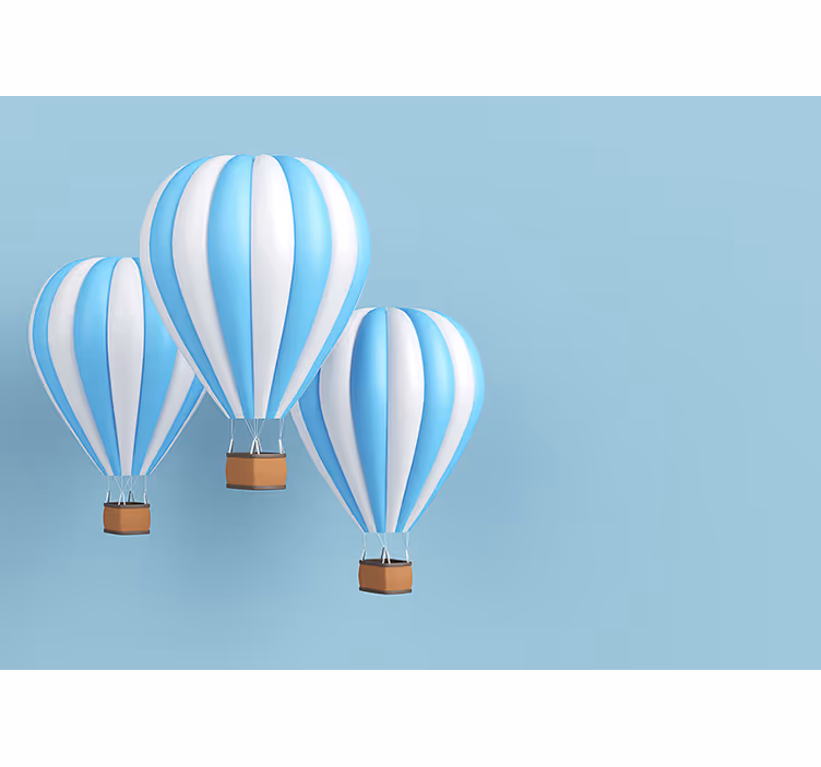 Égi légballonok gyermek hálószoba falfestmények - TenStickers