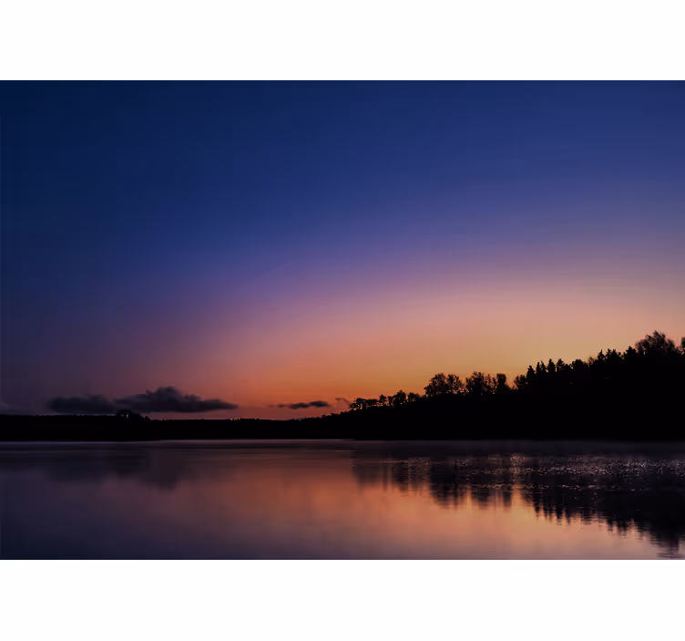 Mazury sötét tó természet falfestmény - TenStickers