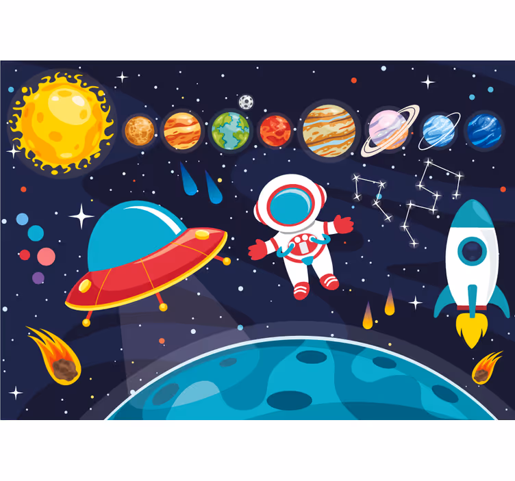 Kozmikus kaland koncepció fantázia falfestmények - TenStickers