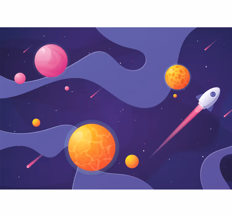 Gyermek kozmikus kalandja Tér falfestmény - TenStickers