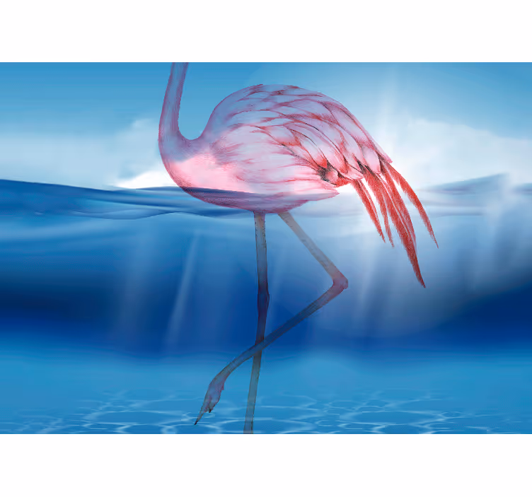 Elegáns flamingó tartás Állati falfestmények - TenStickers