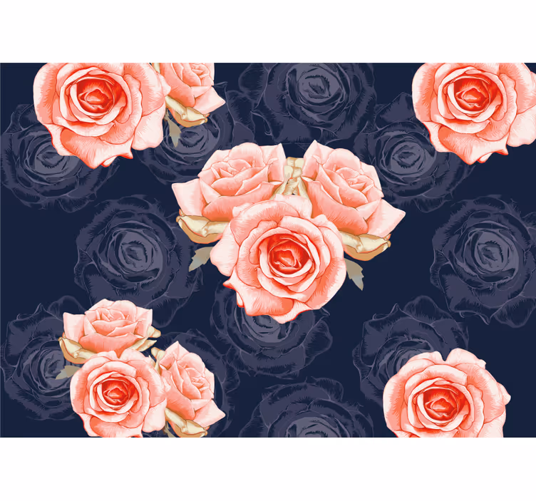 Elegáns rózsaszín virágok Rózsa fototapéta - TenStickers