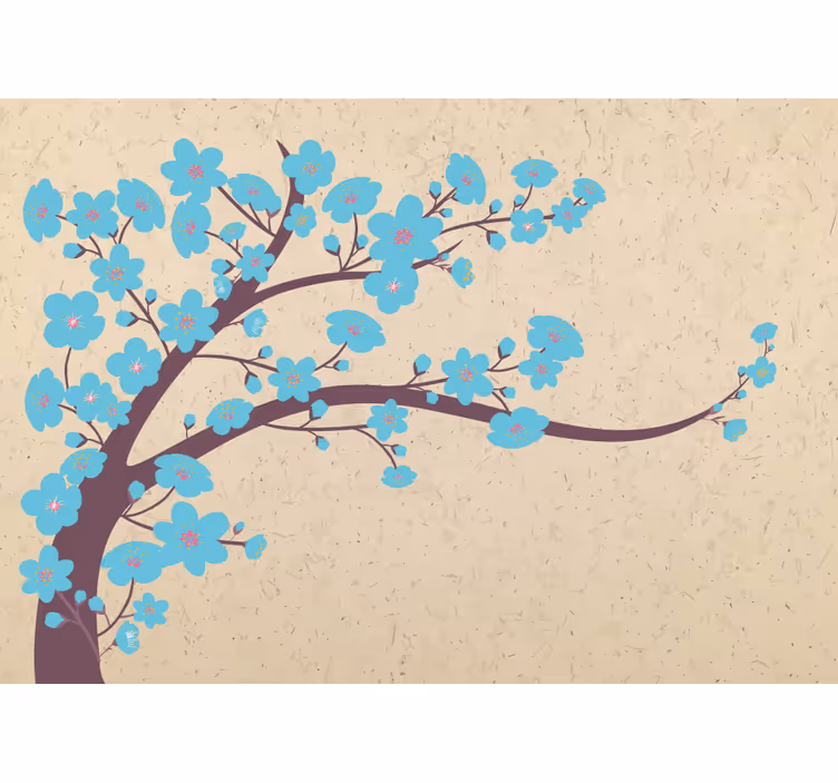Sakura virágzás falfestmények - TenStickers
