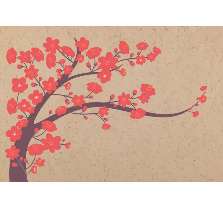Sakura Ág virág falfestmények - TenStickers