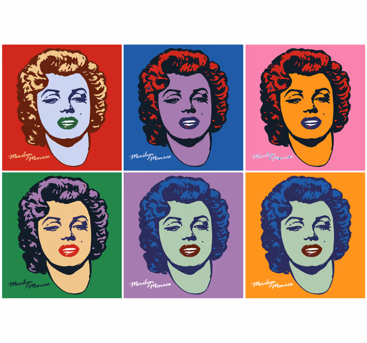 Pop art portrék művészeti falfestmények - TenStickers
