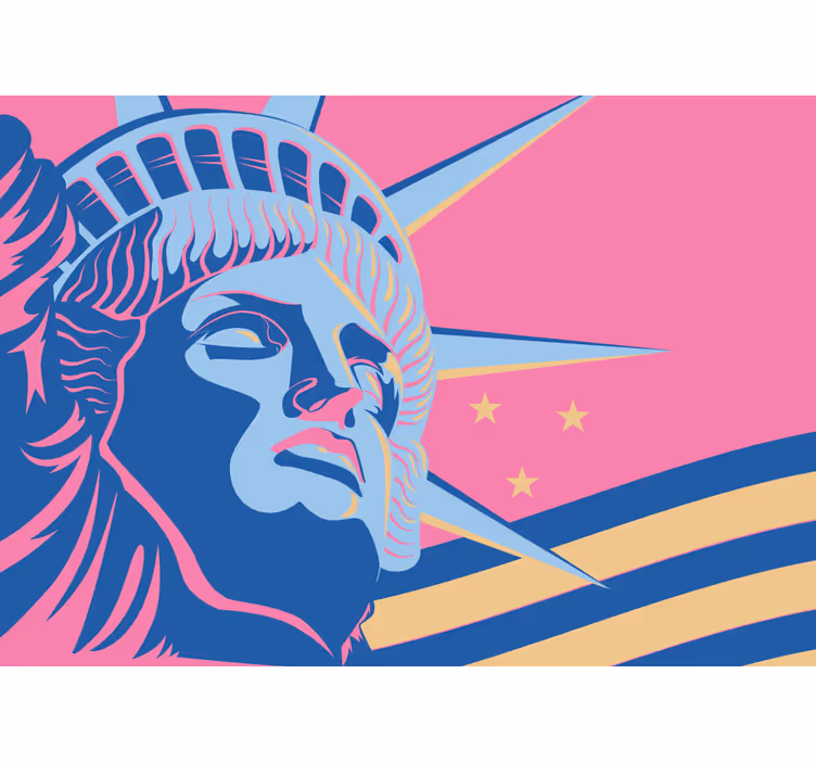 Szabadság emlékmű városi falfestmény - TenStickers