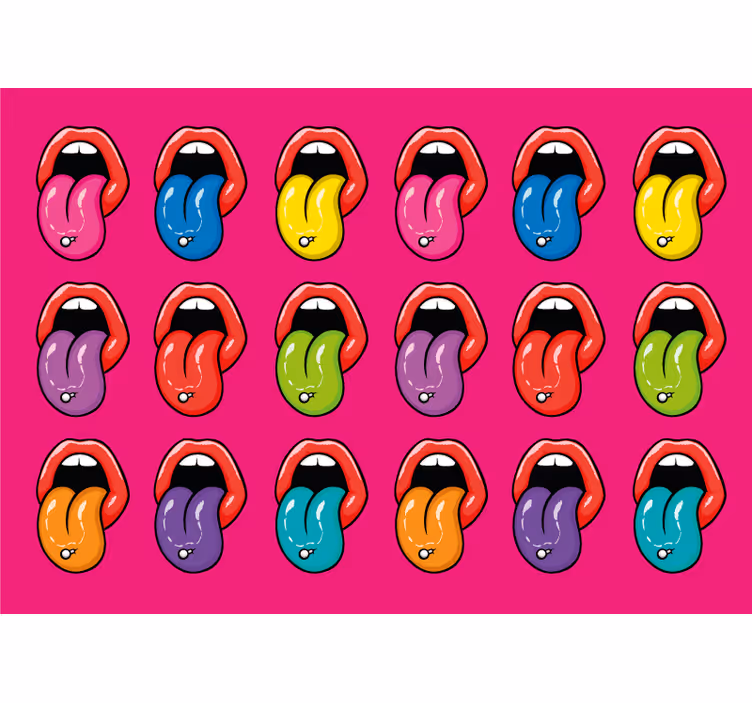 Színes nyelvi kifejezések városi művészet falfestmények - TenStickers