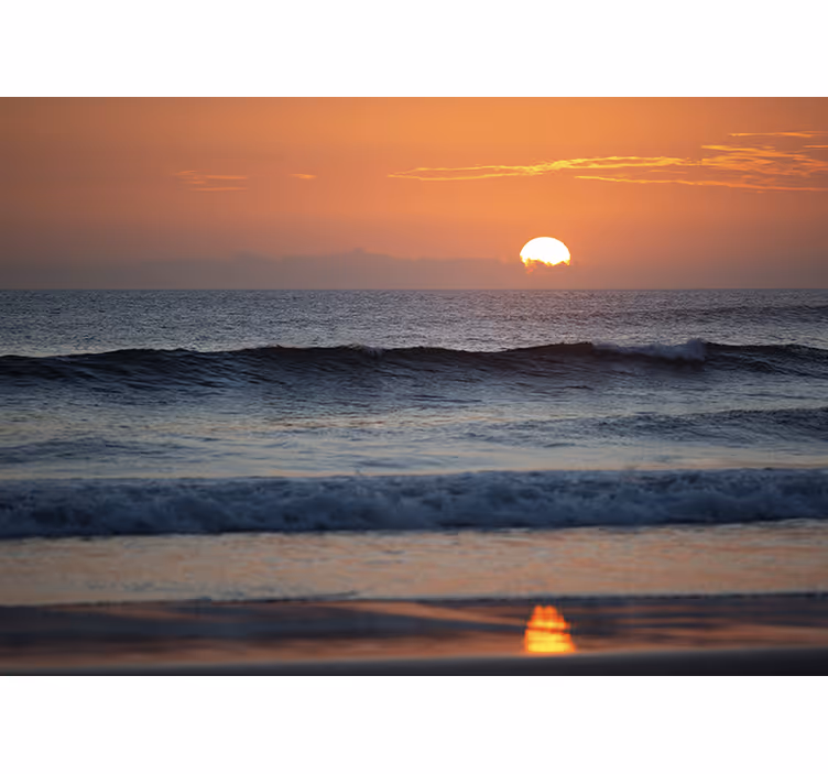Naplemente óceán horizont Tengeri Falikárpit - TenStickers