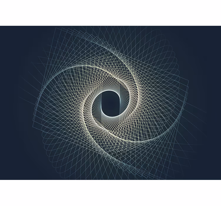 Absztrakt falfestmények spirális geometriai mintával - TenStickers