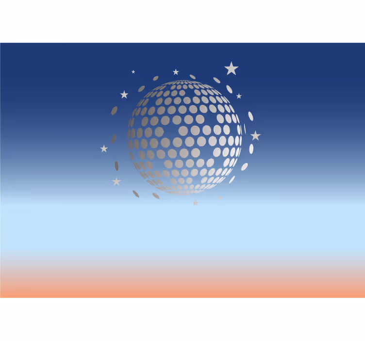 Zenei témájú falfestmények - disco labda mintázat - TenStickers