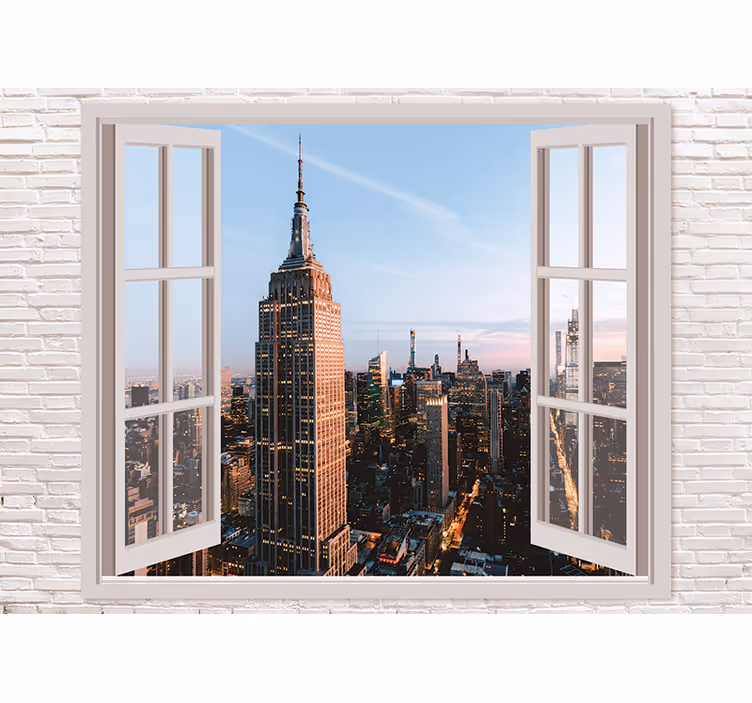 Nyitott ablak new york falfestmény - TenStickers