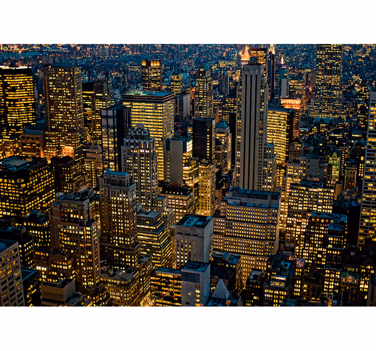 New york falfestmények városi látkép éjszaka - TenStickers