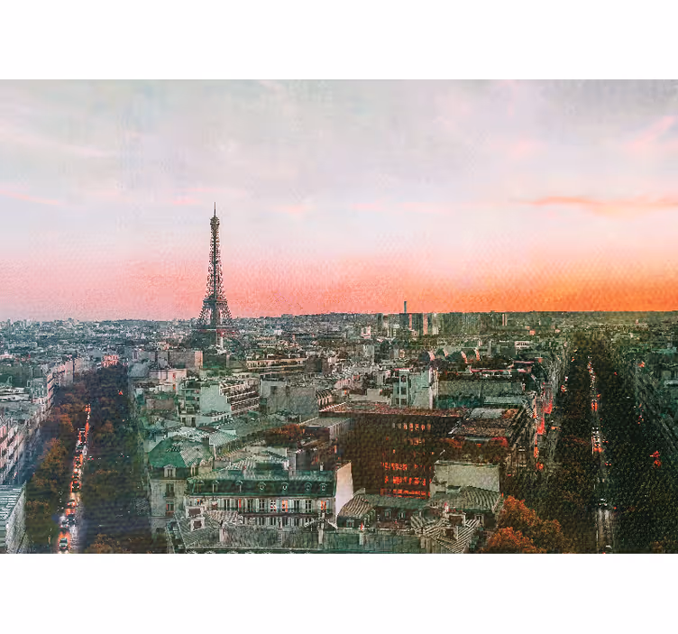 Eiffel-torony naplemente párizsi falfestmények - TenStickers