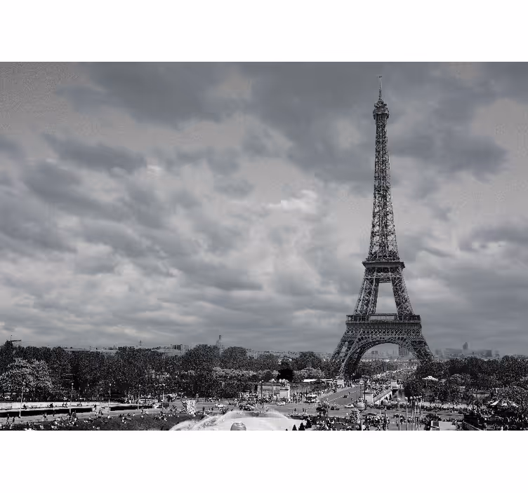 Párizsi falfestmények eiffel-torony kilátásokkal - TenStickers