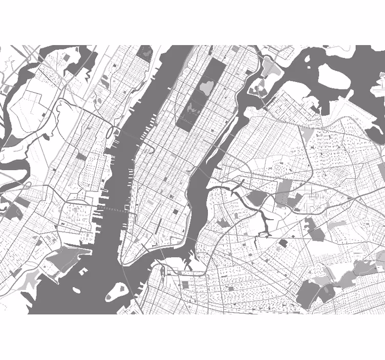 New york falfestmények - new york részletes térképe - TenStickers