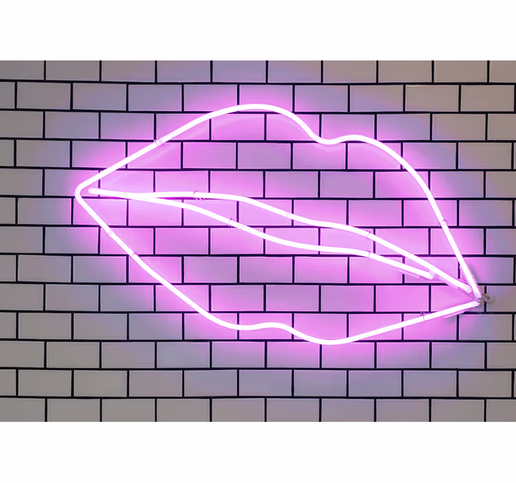 Neon ajaksziluettek szerelem falfestmények - TenStickers