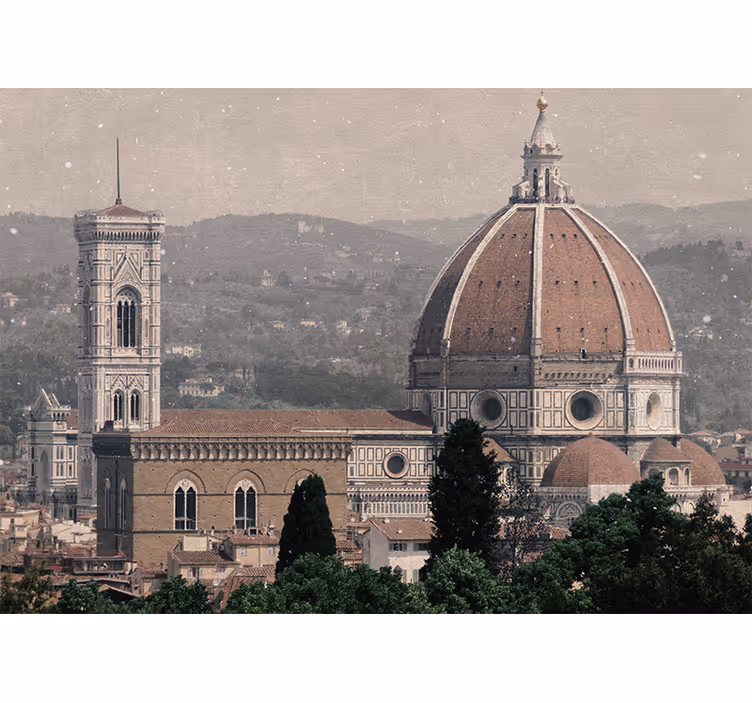 Florence katedrális nézet városi falfestmény - TenStickers