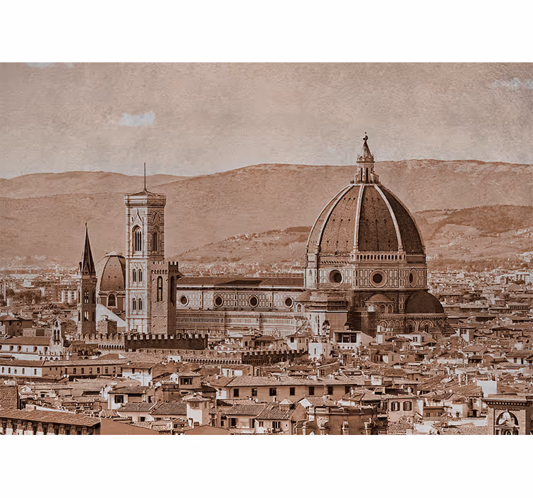 Florence dóm kilátás városi falfestmény - TenStickers