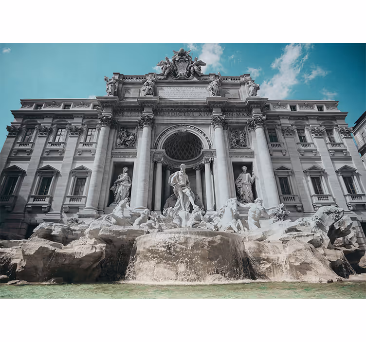 Trevi-kút emlékfal - városi falfestmény - TenStickers