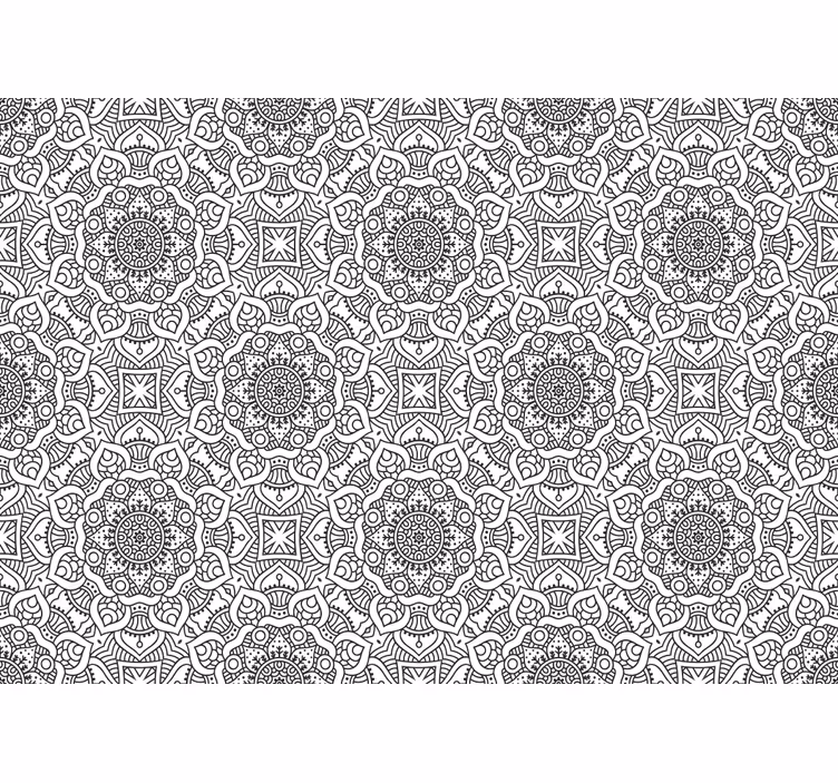 Bonyolult geometrikus minták mandala falfestmények - TenStickers