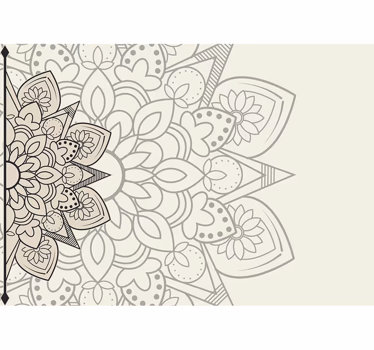 Eredeti virágmintás mandala falfestmény - TenStickers