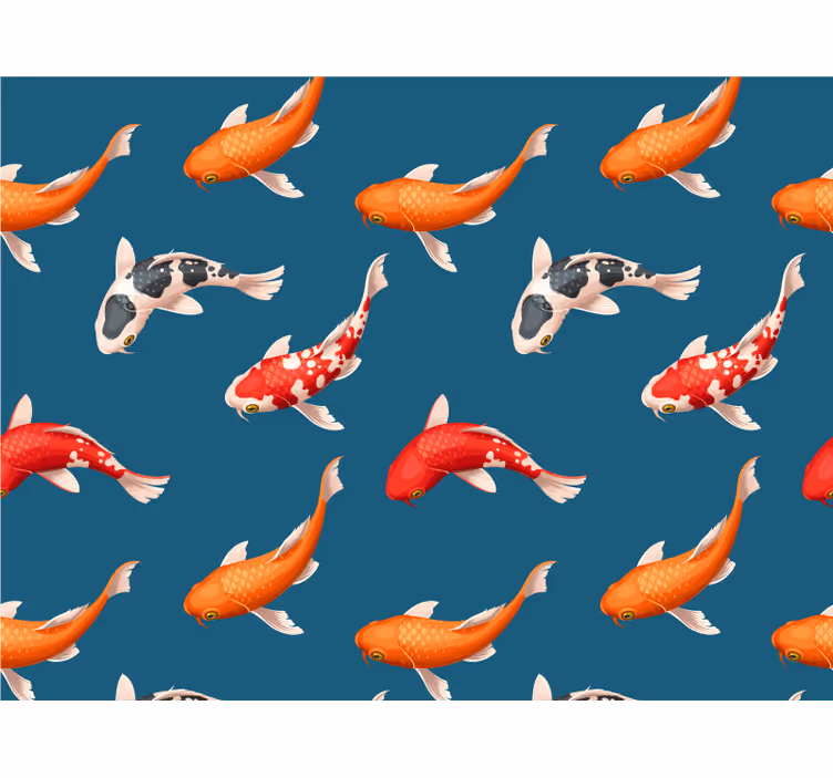 Színes koi halak Állati falfestmények - TenStickers