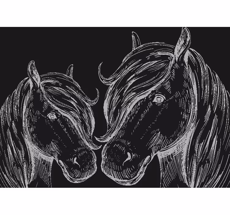 Elegáns lóportrék állati falfestmények - TenStickers