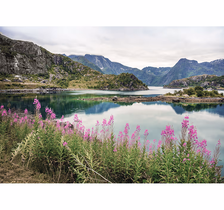 Bűvös norvég fjord - táj falfestmények - TenStickers
